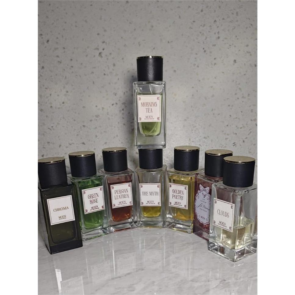 decant share Moen - morning tea chroma green rose persian leather the myth golden poetry je taime je