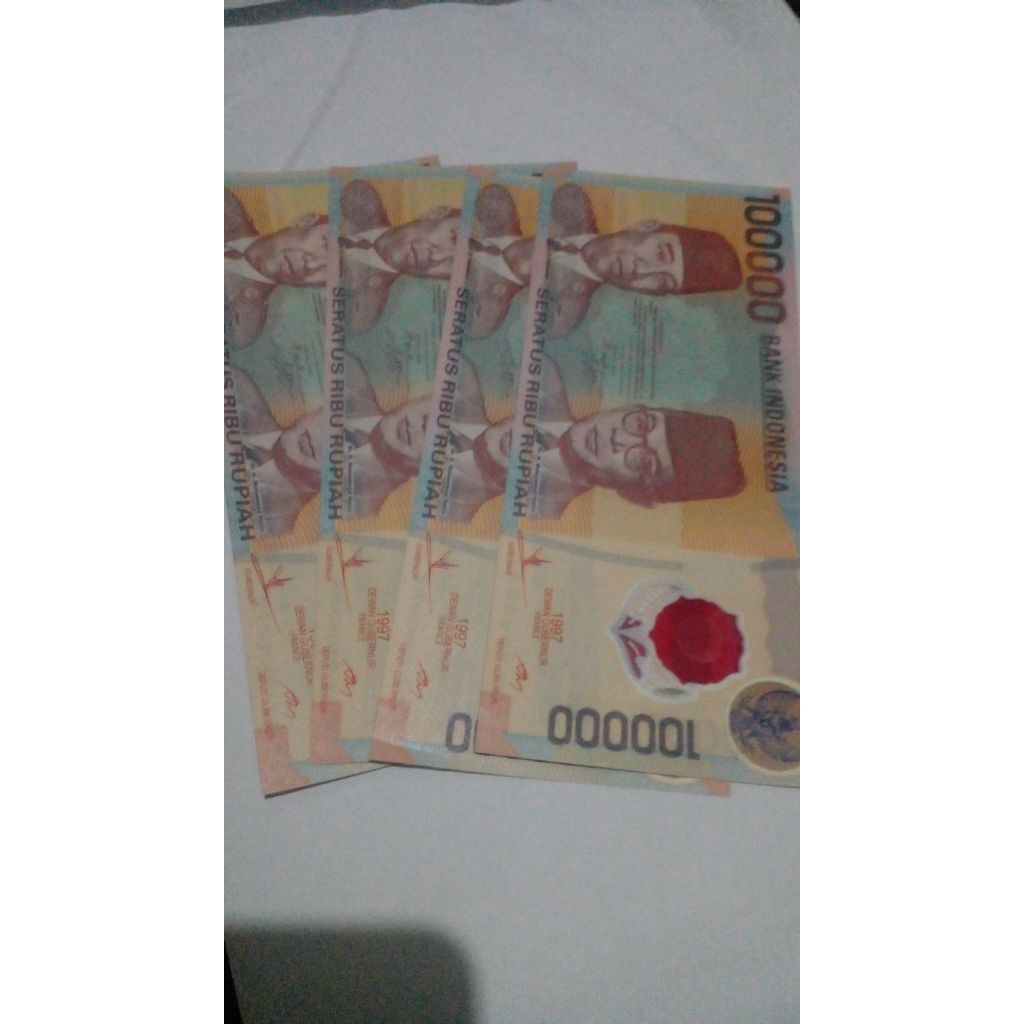 uang kuno 100000 polimer tahun 1997