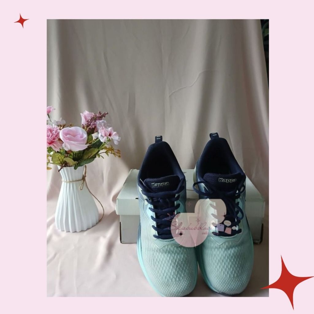 Sepatu Sneakers Kappa Original Unisex Light Blue Navy - Lightweight Sport Shoes