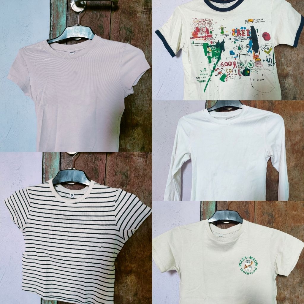 PRELOVED PRIBADI TOP UNIQLO | Basic Top Fitted Top Longsleeve Top Mofusand Top Stripe Top