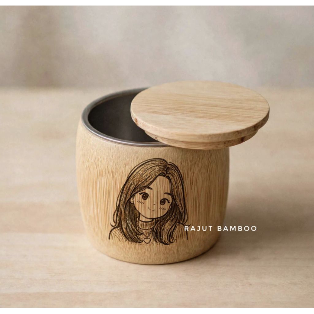 Mug Bambu Stainless kopi