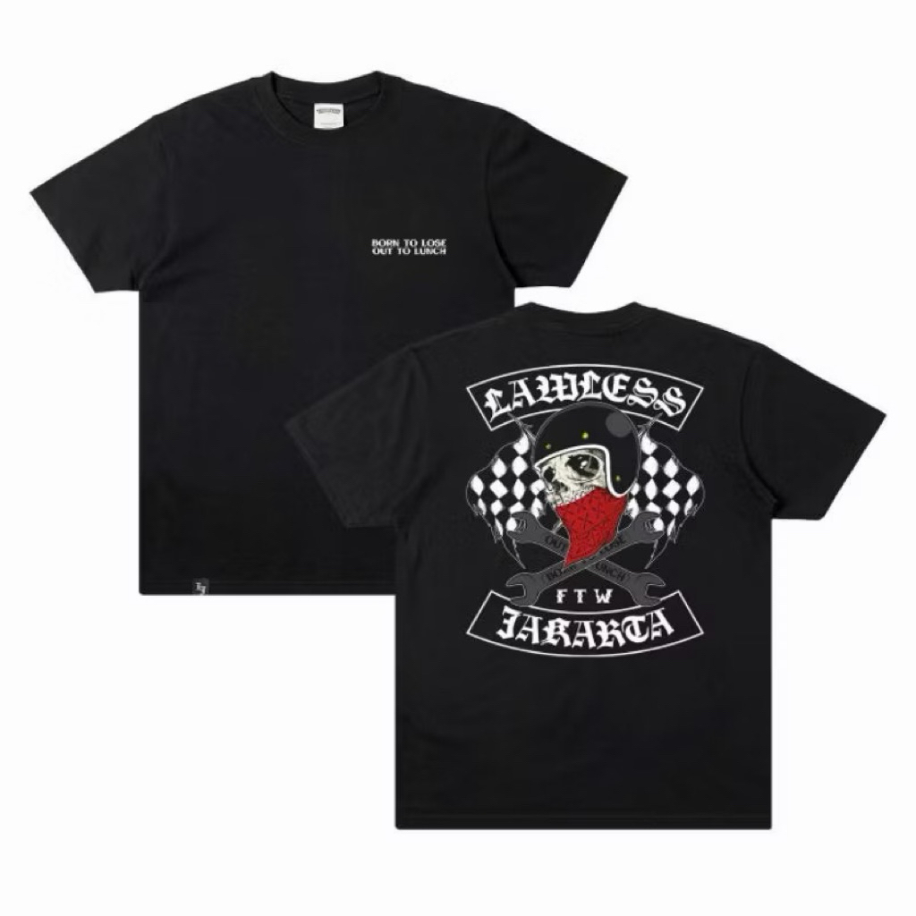 TSHIRT LAWLESS JAKARTA ROADSKULL ORIGINAL