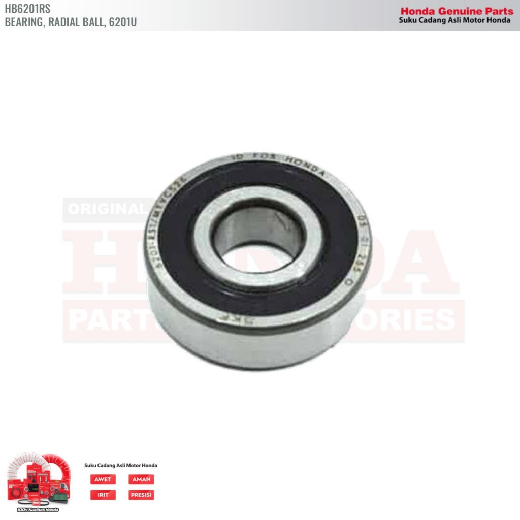 Lahar Roda Depan Honda Revo 110 - HB6201RS - BEARING, RADIAL BALL, 6201U