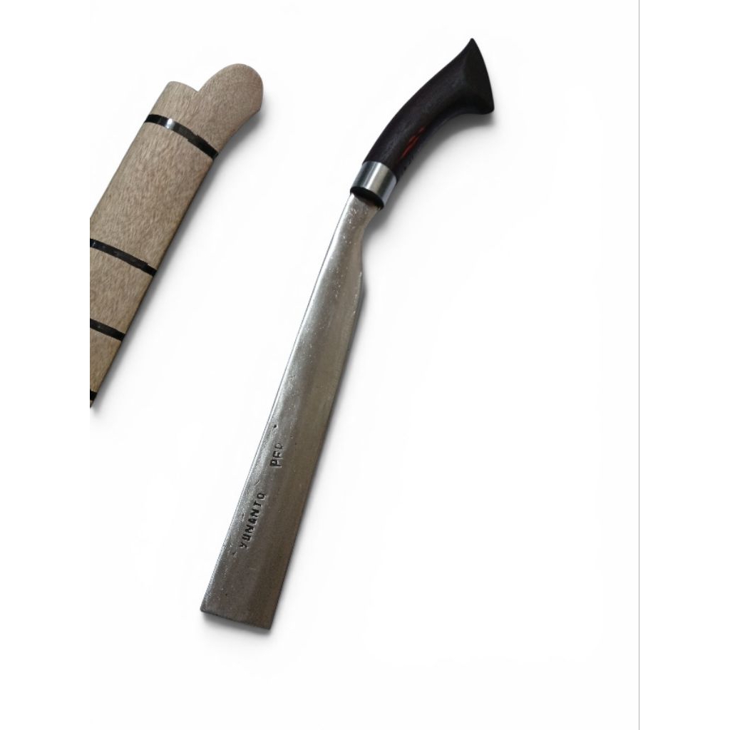 GOLOK SEMENDE ASLI BAJA PER SUPER TAJAM - Parang Tebas Kebun 31cm Siap Pakai Sarung Kayu