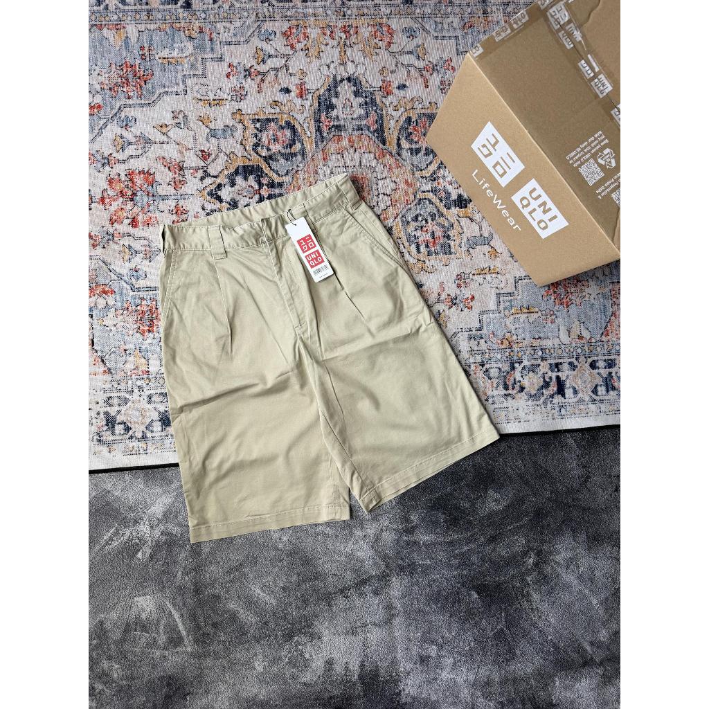 GU Shiguya Chinos Short Pants Celana Pendek Chino Ukuran S Beige