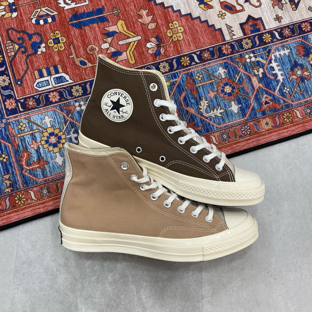 [Size 42.5] Rare Converse Chuck Taylor All Star 70S Tri-Panel High ‘Color Block - Hemp Brazil Nut’ A