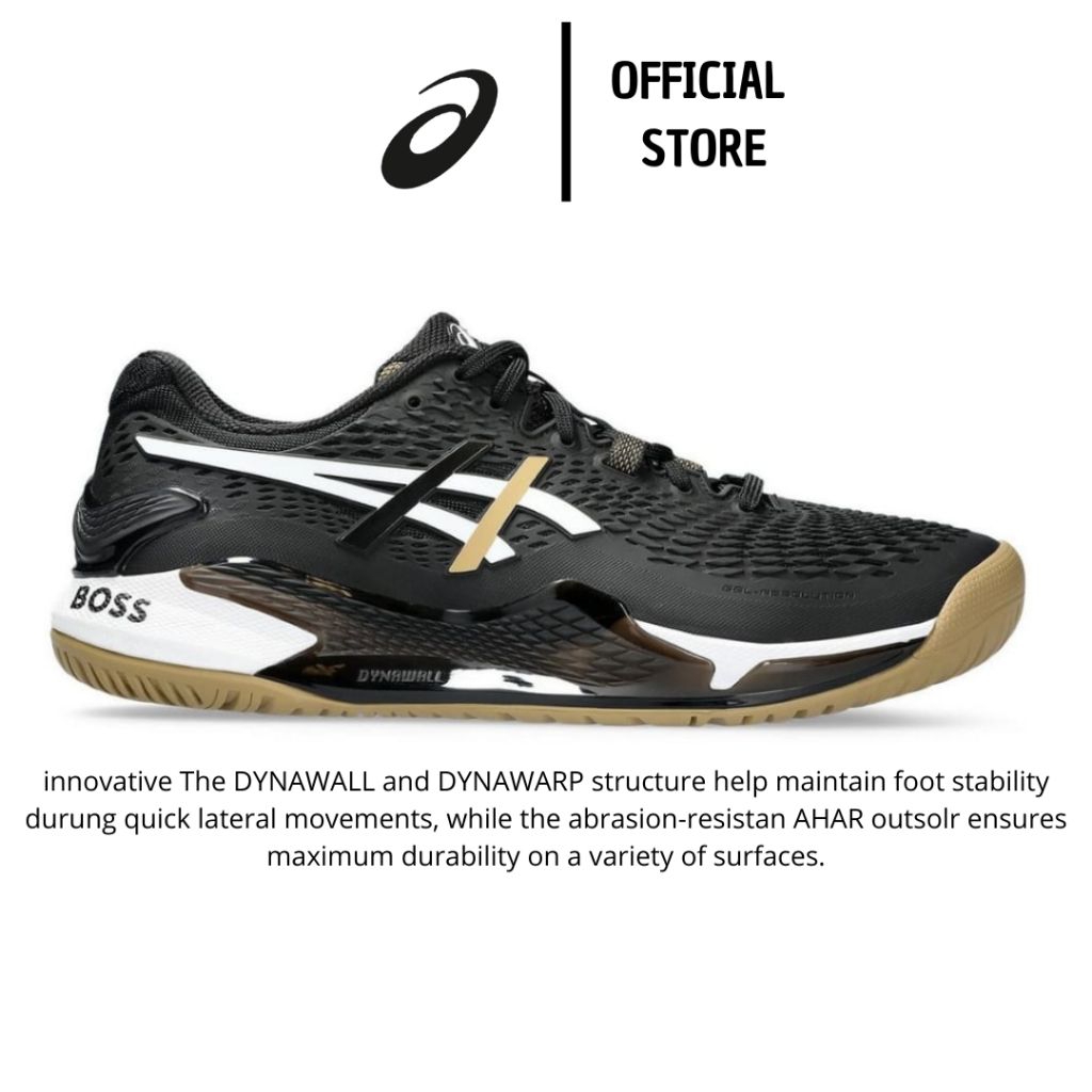 SEPATU TENIS/PADEL ASICS GEL RESOLUTION 9 HUGO BOSS BLACK