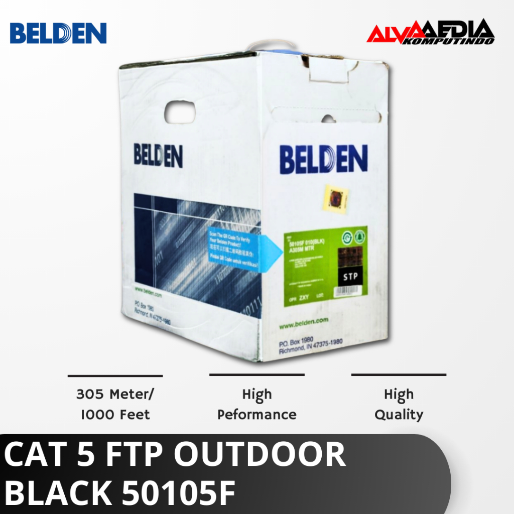 CABLE LAN BELDEN CAT 5E STP 50105F / KABEL BELDEN OUTDOOR CAT 5 ORIGINAL 50105F