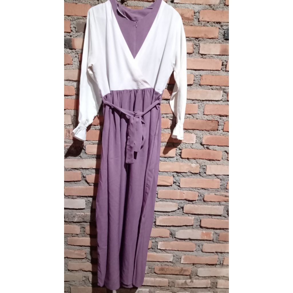gamis resleting depan model korea