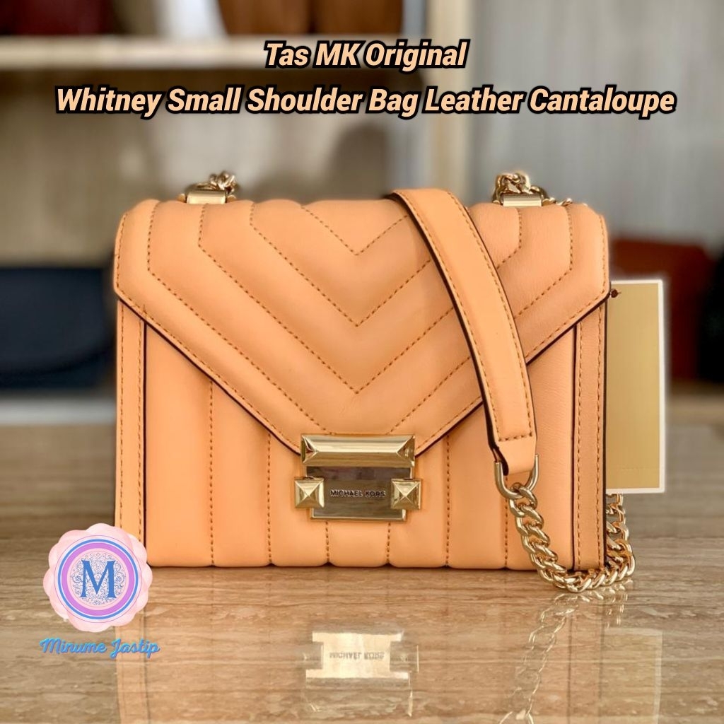 Tas MK Original Whitney Small Shoulder Bag Cantaloupe Leather (Butik)