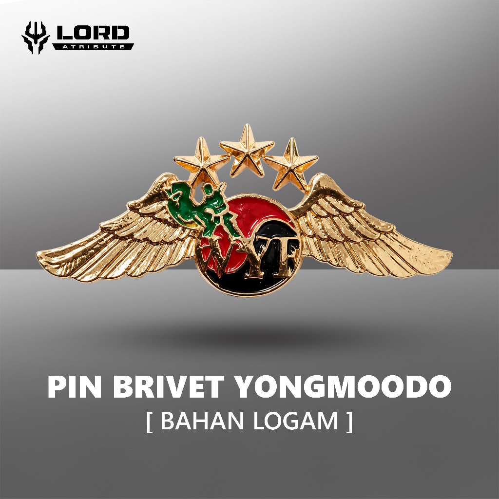 BRIVET WING YOONGMODO WYF PDH TNI LOGAM EMAS BERWARNA