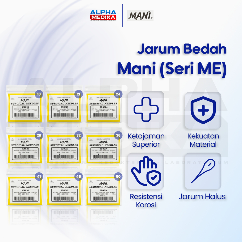 Jarum Hecting Mani SE-ME "KULIT" 3/8 Lingkaran / Jarum Mani SE-ME / Mani Needle SE-ME