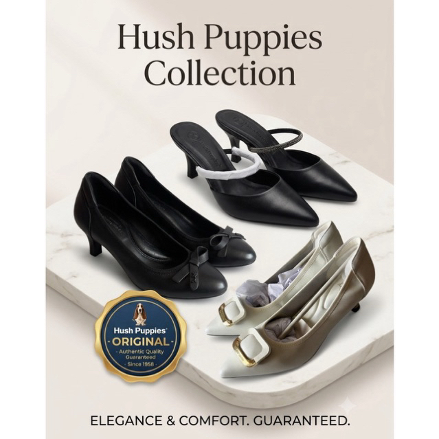 NEW Sepatu Hush Puppies Marlo Bowie 39 Hush Puppies Vera Rosi Black 37 Hush Puppies Velma Off White 