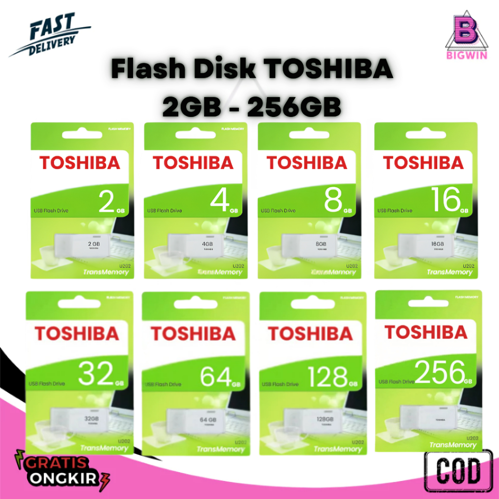 FLASHDISK TOSHIBA 2GB 4GB 8GB 16GB 32GB 64GB 128GB 256GB FLASH DRIVER TOSHIBA ORIGINAL