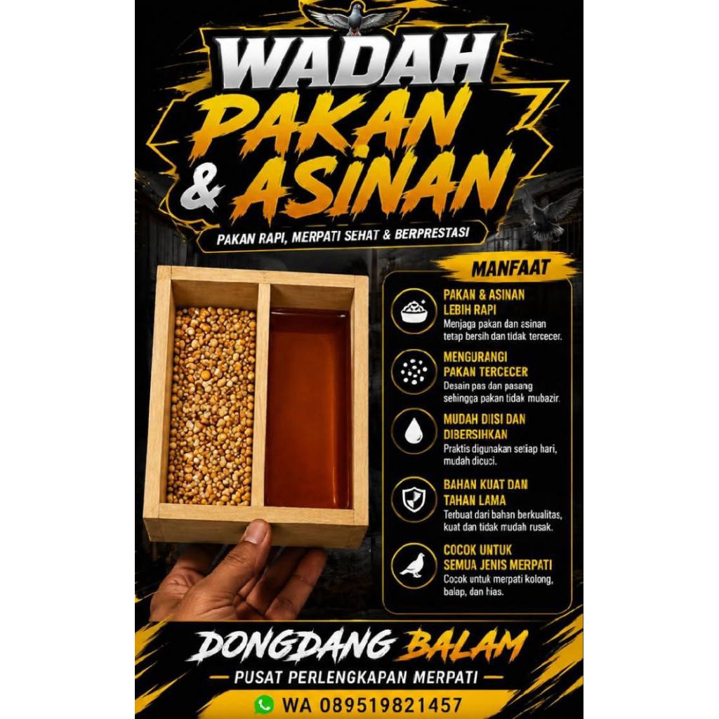 WADAH PAKAN & ASINAN MERPATI