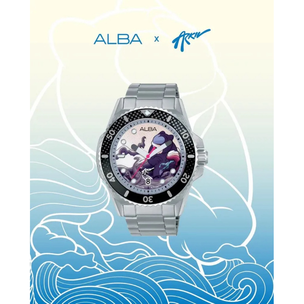 JAM TANGAN ANALOG PRIA ALBA AU4079X1 / AU4079 / AU4079X ARKIV LIMITED EDITION SEA OF COLOUR AUTOMATI