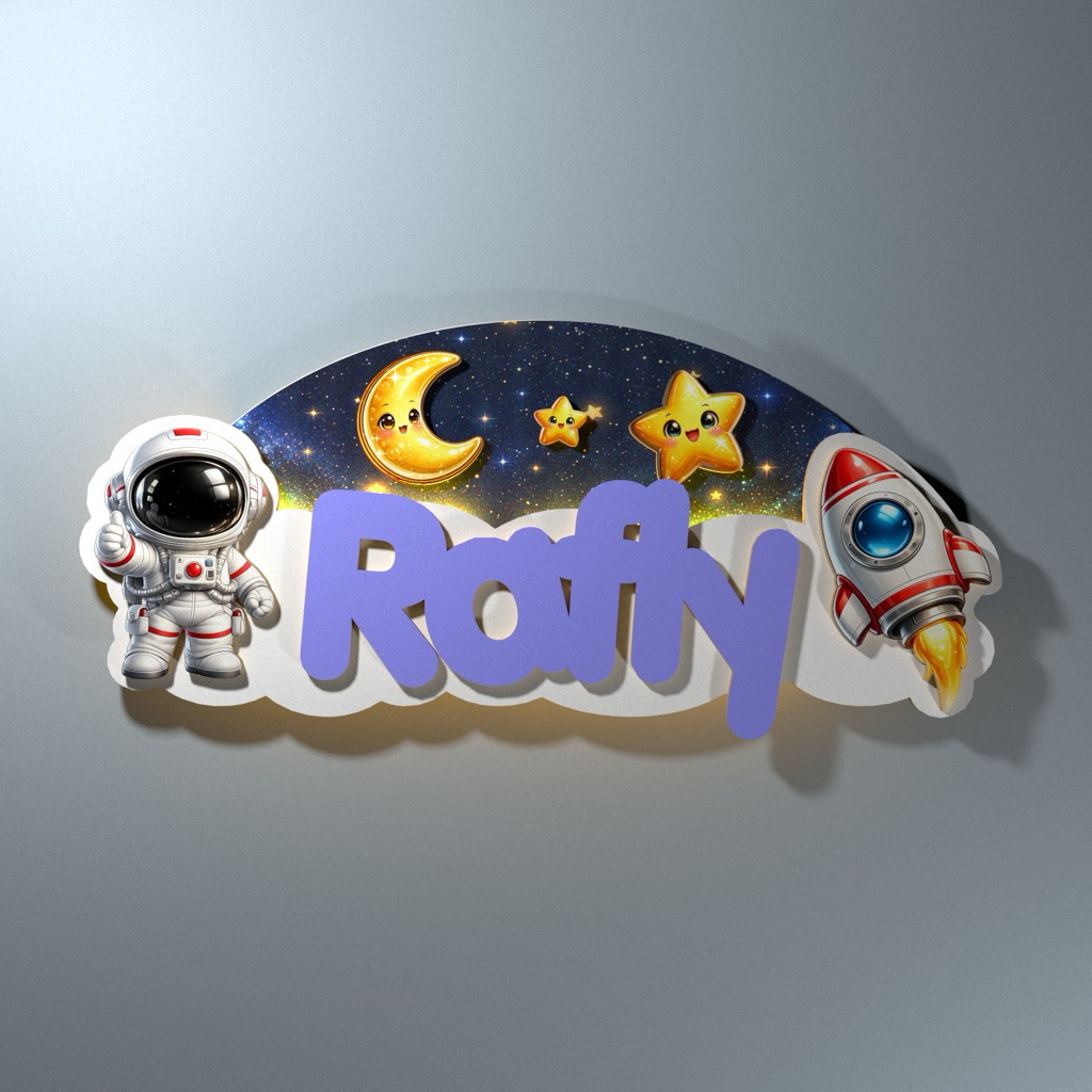 custom nama hiasan dinding anak | lampu tidur