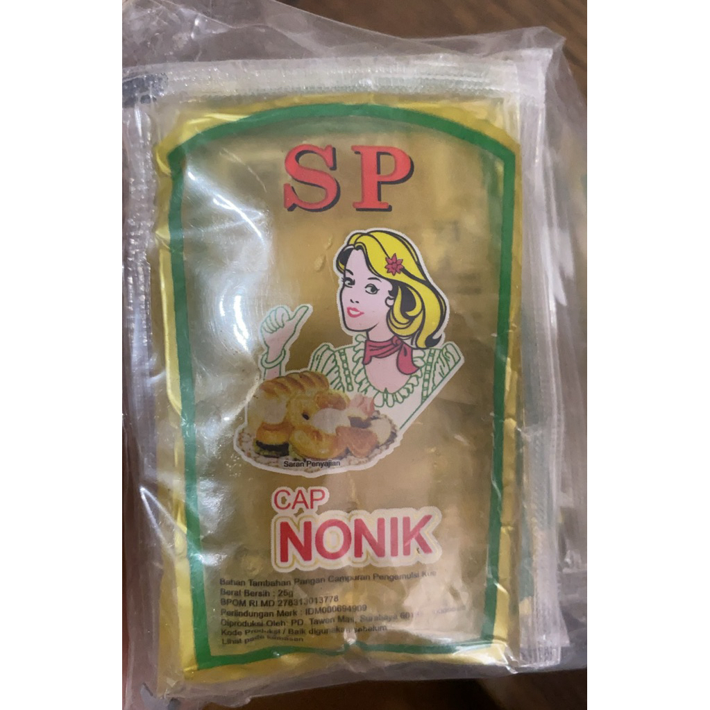 SP cap Nonik / (1pack = 12 sachet) @25gr per sachet . emulsifer kue  / cake emulsifer /