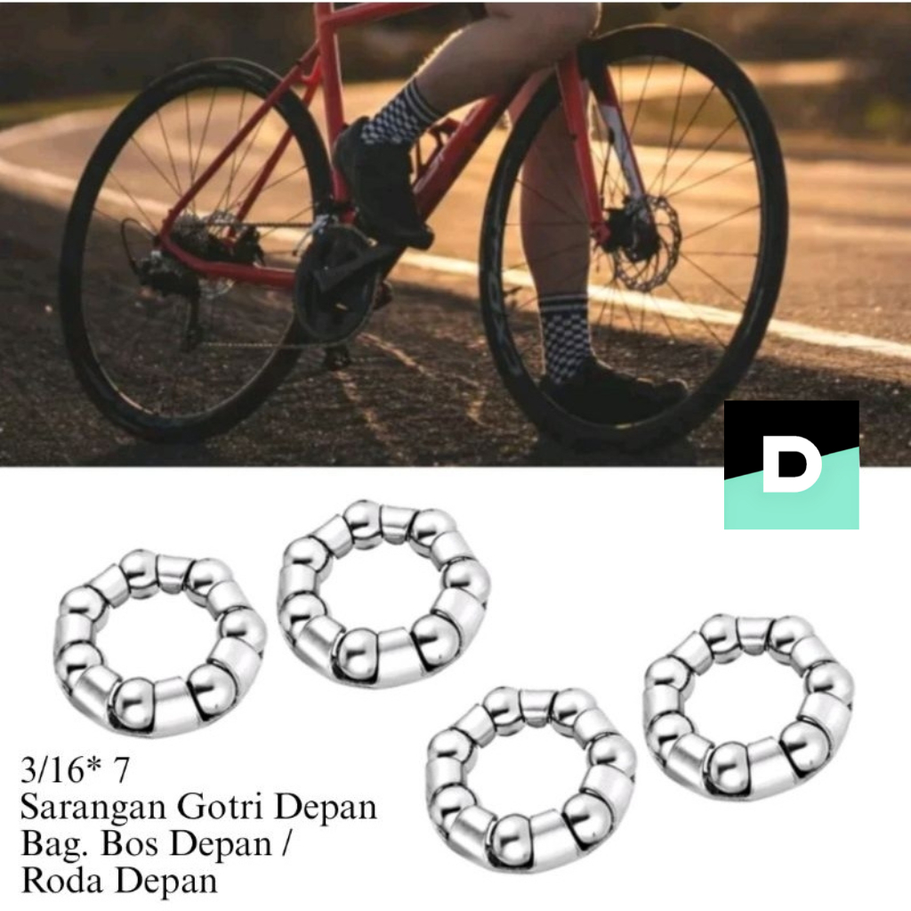 Gotri 3/16 x 7 Sarangan Gotri Pelor Hub Depan Sepeda BMX Mini MTB Fixie Roadbike