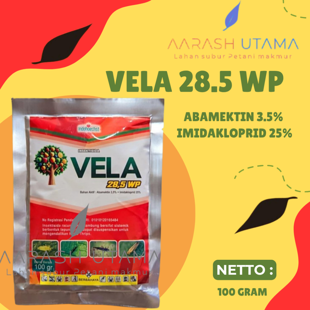 VELA 28,5 wp Insektisida Kontak dan Sistemik untuk Kutu Kebul, Trips, Kutu Daun