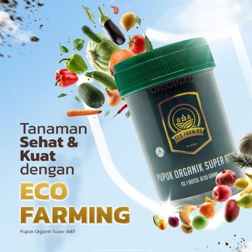 ECOFARMING Pupuk Organik Super Aktif 30gram Solusi Tanaman Sehat dan Kuat Original Asli 100%