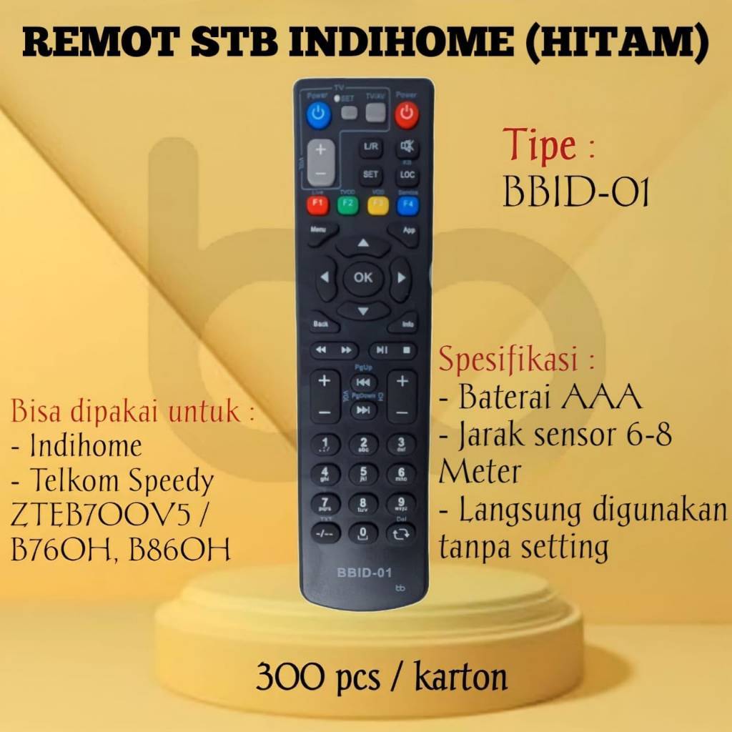 SG ORIGINAL REMOTE INDIHOME REMOTE TV BB BBID-01 INDIHOME REMOTE STB INDIHOME