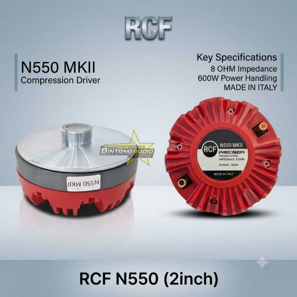 Driver Tweeter RCF N550 PRECISION 2inch Exit Drat / Tweeter RCF N550 2'' / Tweter N 550 2in MKII Red