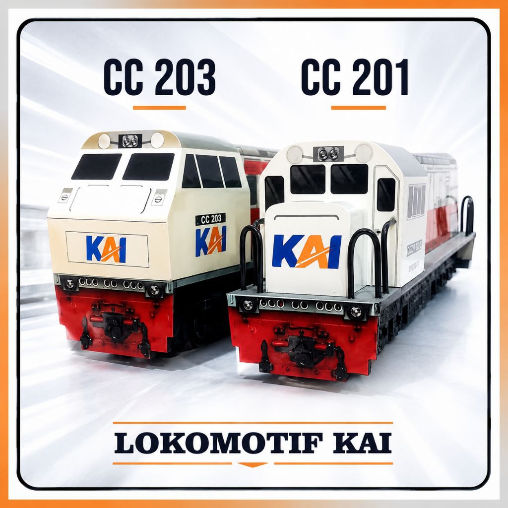 Mainan kereta lokomotif cc201/cc203