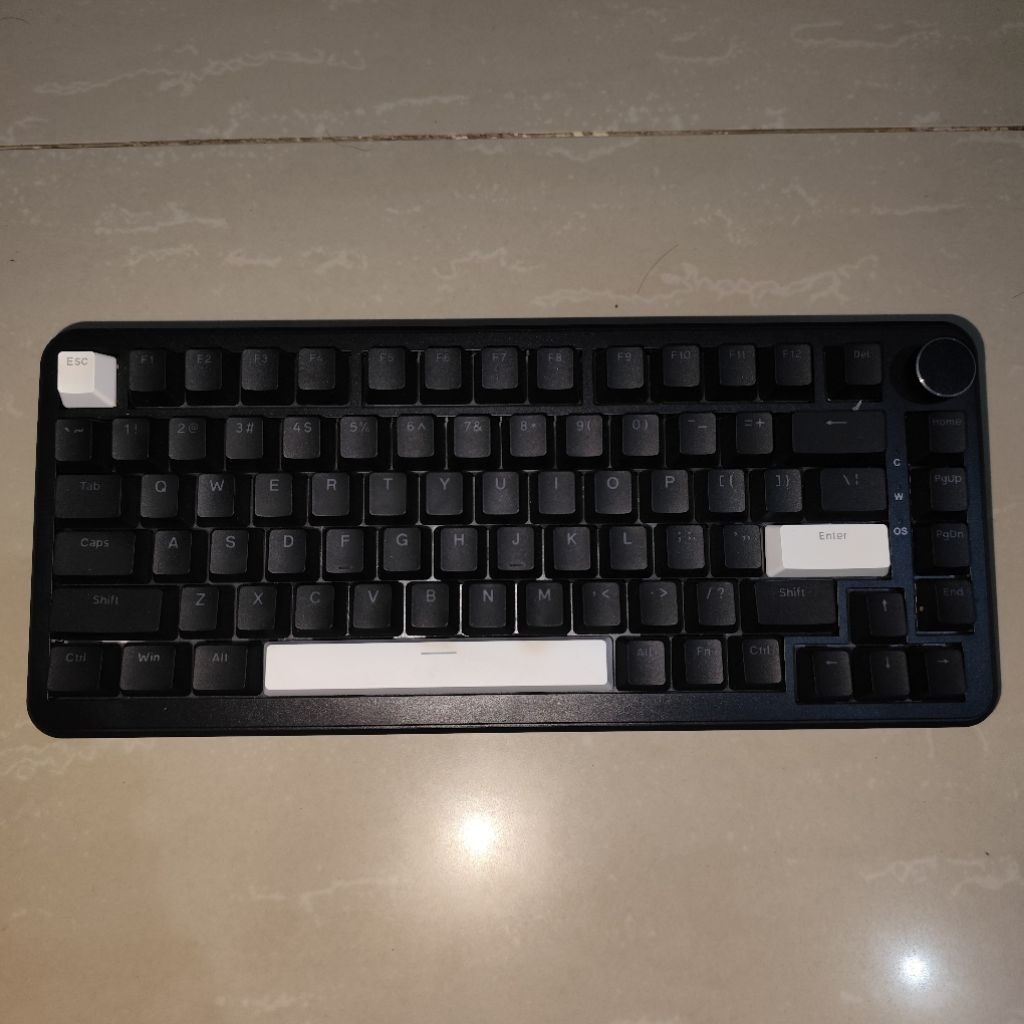 KEYBOARD AJAZZ AK820 V2 Monochrome 75% Hotswappable WARNA HITAM BEKAS SECOND