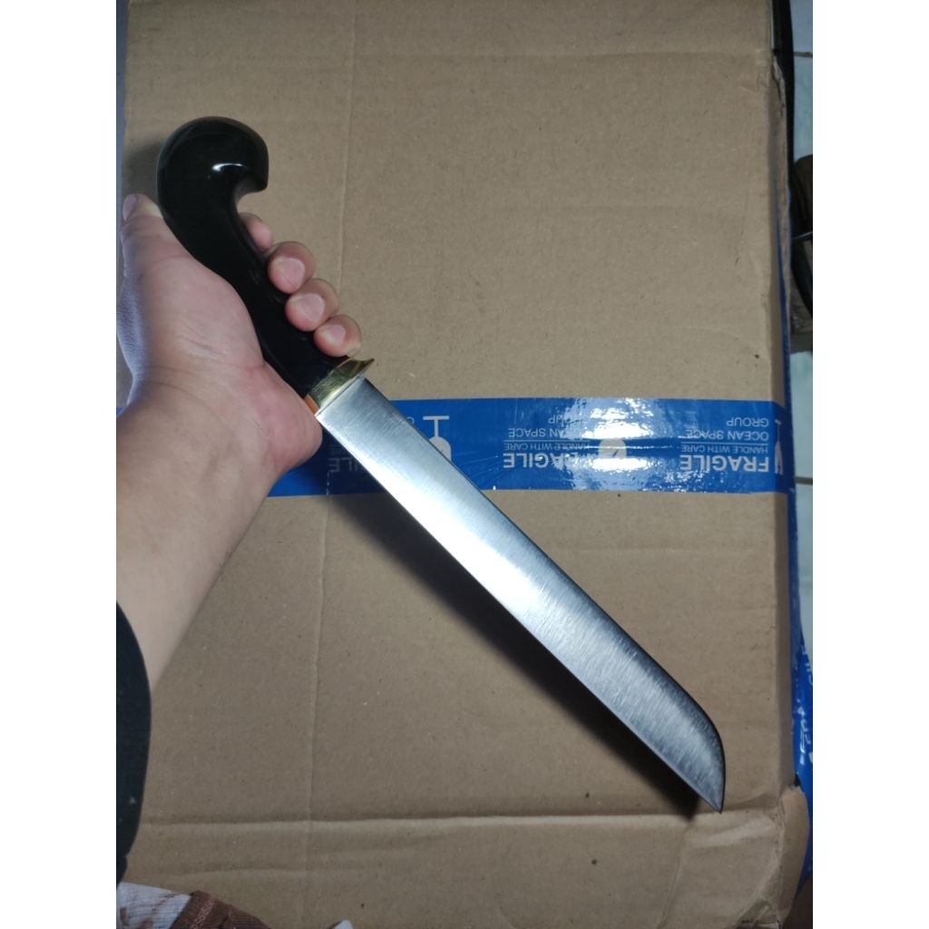 Pisau Sembelih tradisional Premium Baja Vanadis 4E Full Tanduk PB 26 cm