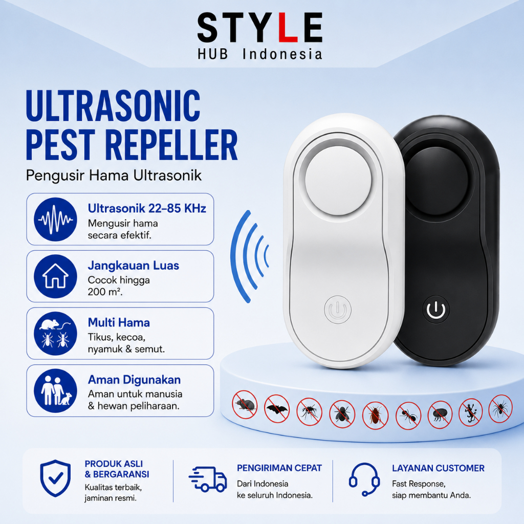 Speaker Pengusir Tikus Ultrasonic Alat Jebakan Tikus Listrik Otomatis Tanpa Racun Perangkap Pengusir