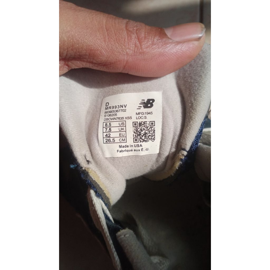 sepatu NB 993 use