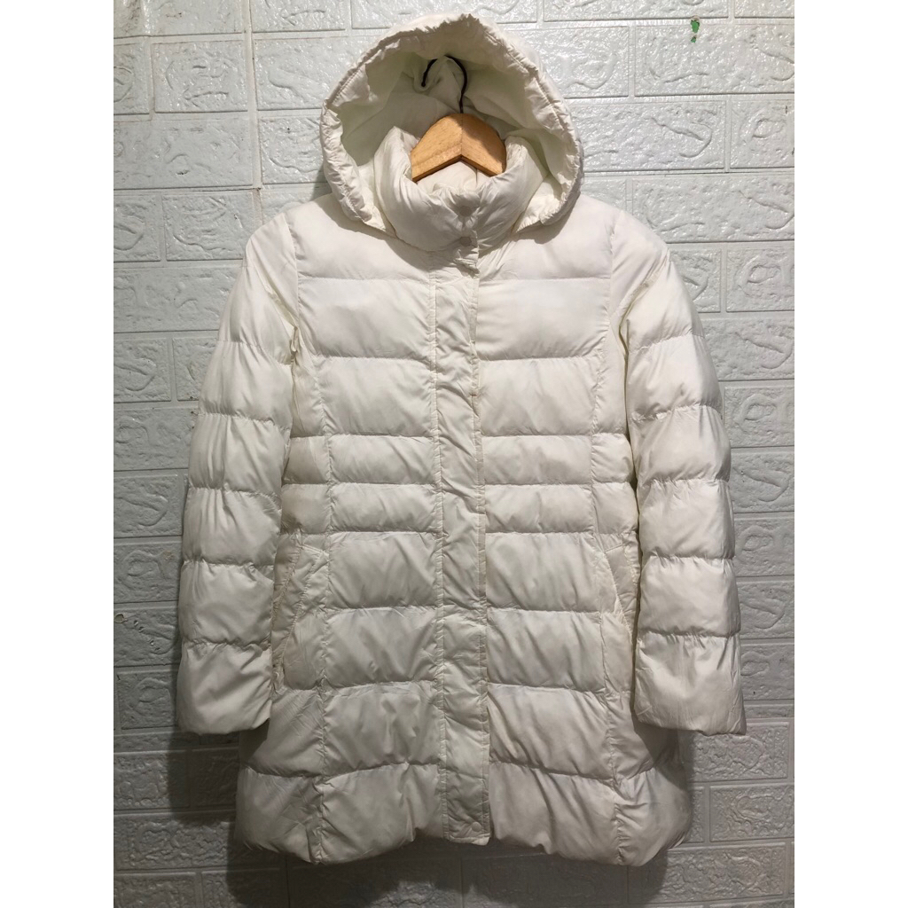 UNIQLO ultralight down Hoodie jaket kids white