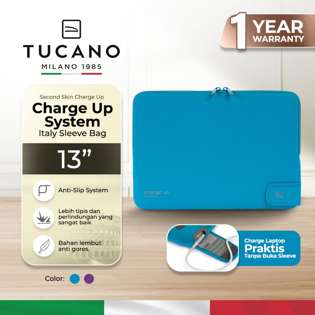Tucano Sleeve Second Skin Charge Up For Laptop / Macbook Up to 13" (BFCUPMB13) Tas Laptop 13" | Slee