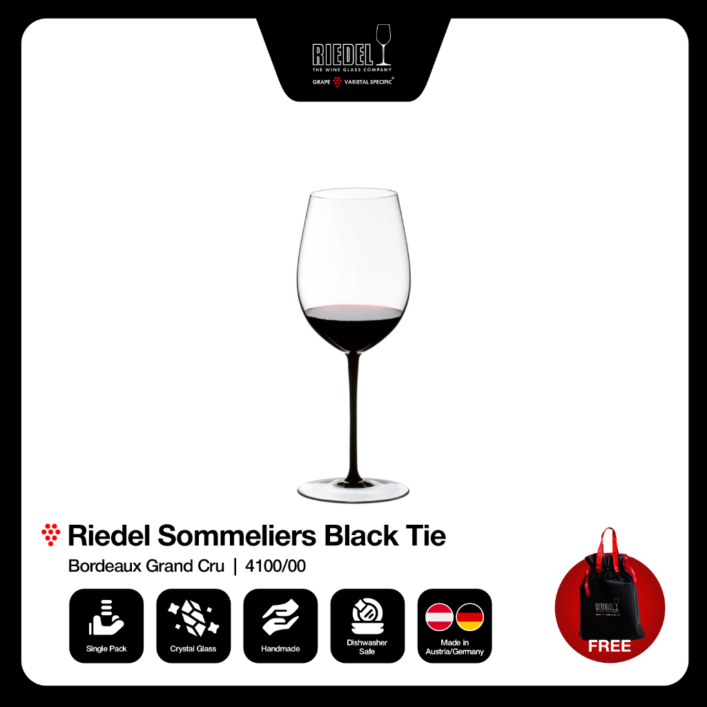 Gelas Wine Riedel Sommeliers Black Tie Bordeaux Grand Cru Premium Wine Glass Original Riedel