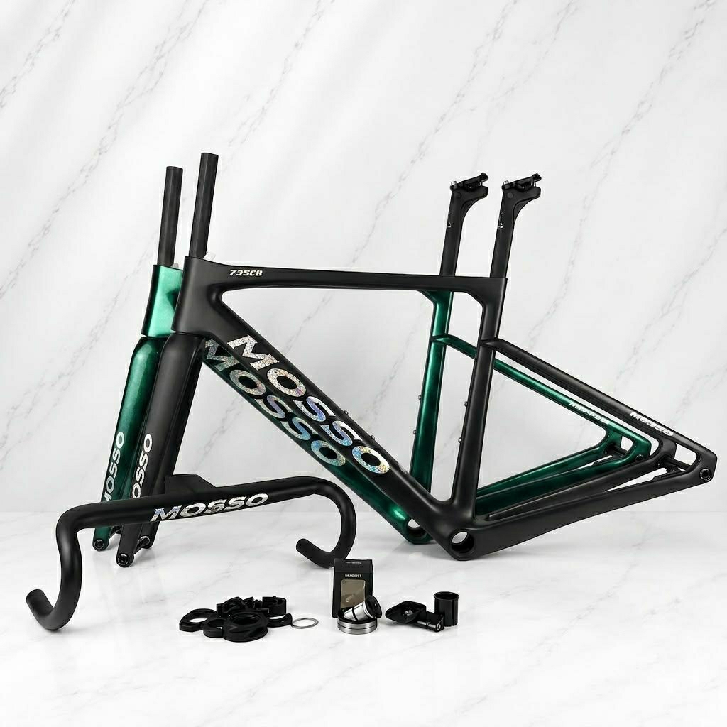FRAME FORK HANDLEBAR SEATPOST CARBON MOSSO 735CB