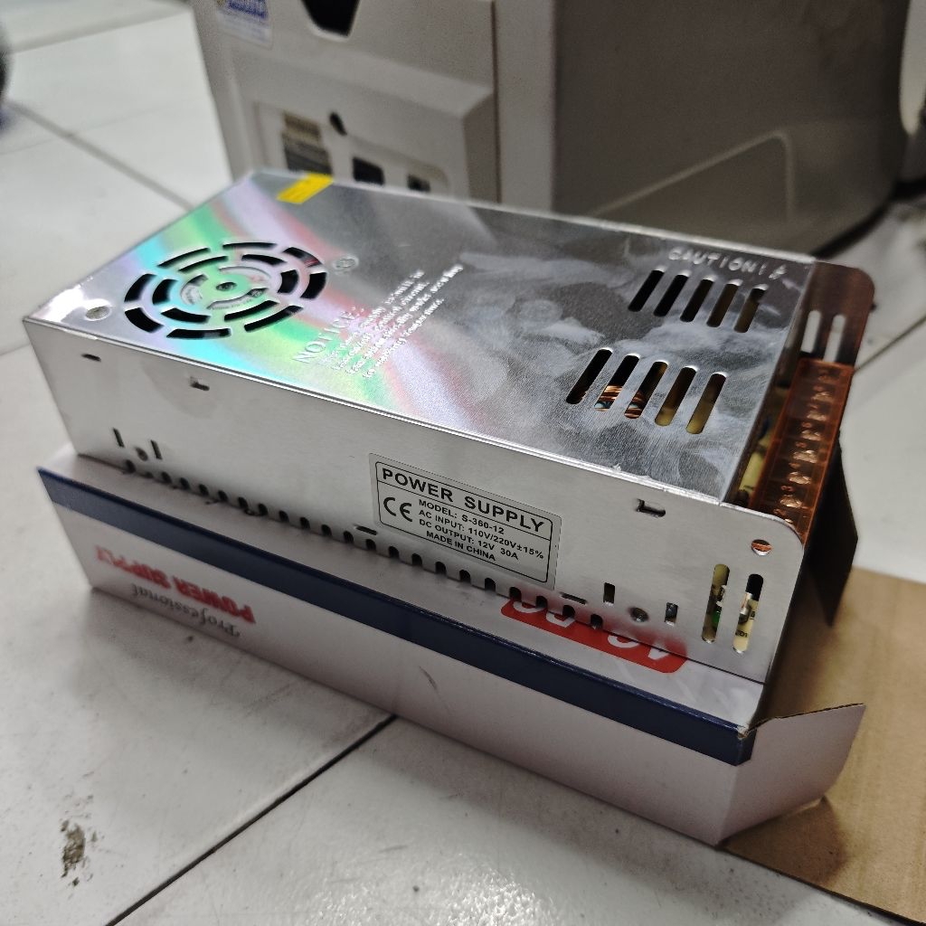 Adaptor Power Supply 12V 30A Ram Besi Jaring 12volt 12 v volt 30ampere 30 a ampere