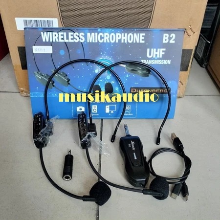 MIC WIRELESS HEADSET DUSENBERG B2 2 MIC WIRELESS BANDO ORIGINAL