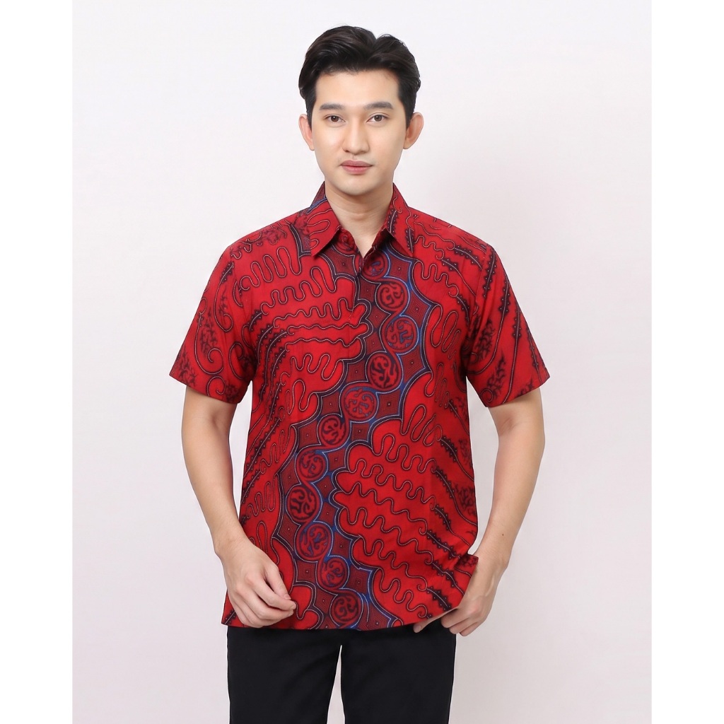 DANAR HADI - Kemeja Batik PE Lengko Manggar - 4LGMGR.78.1024 - Merah