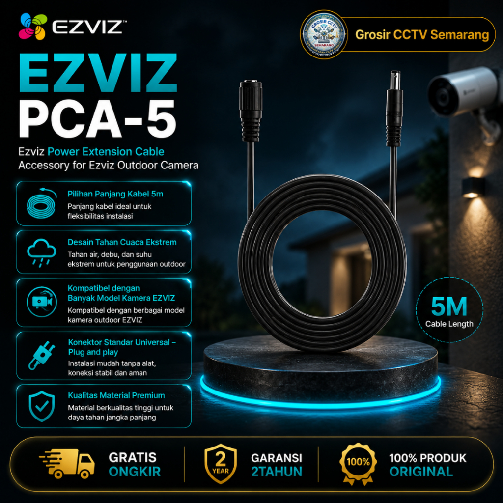 PCA Power OUTDOOR EZVIZ Extension Cable for Security Camera