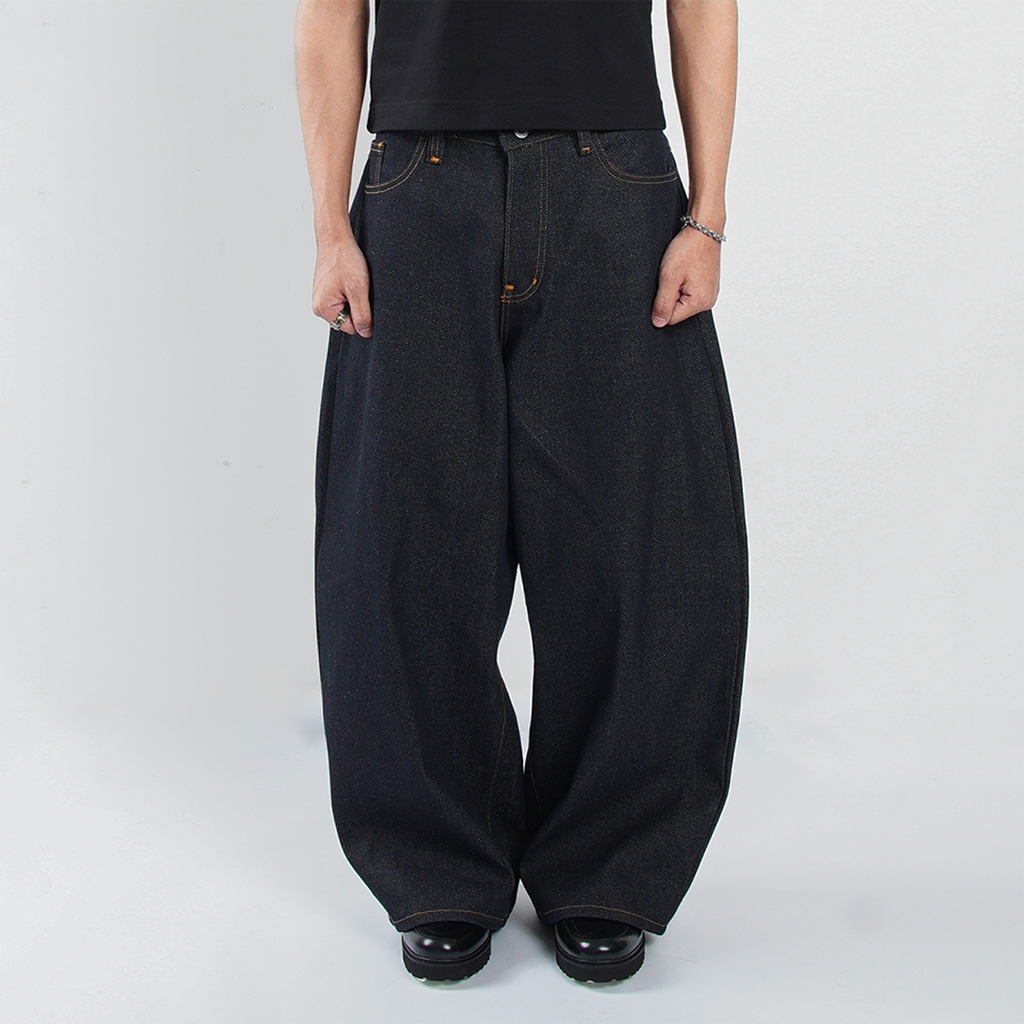 ‘Forma’ Wide Raw Denim Pants by Money Alter / Celana Panjang Bahan Denim / Celana Unisex