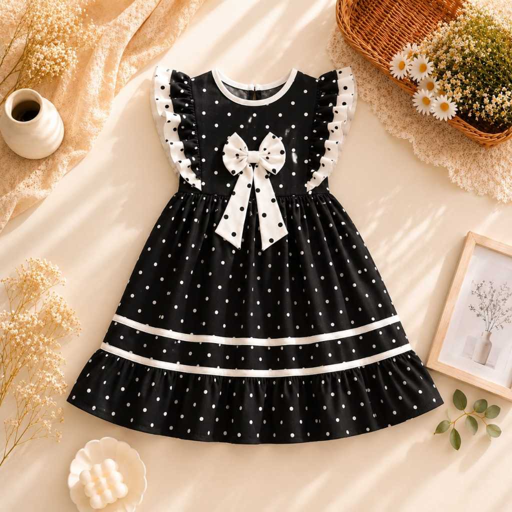 Gamis Anak Perempuan Impor Bahan Jeans Denim Muslim Pesta Lebaran Usia 1-10 Tahun Dress Anak Cewek