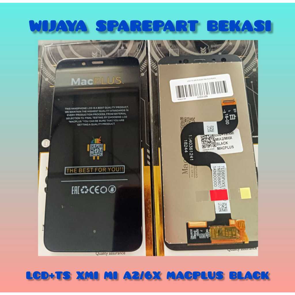 LCD TOUCHSCREEN XMI MI A2/MI 6X MACPLUS BLACK
