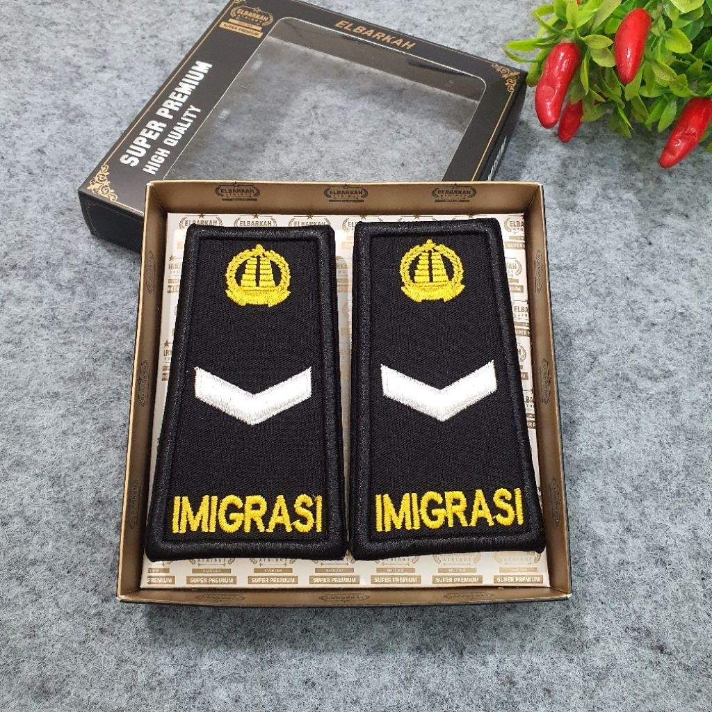 PANGKAT PDH IMIGRASI 2A FULL BORDIR TIMBUL TERBARU ATRIBUT KEMENIMIPAS / LAPAS / IMIGRASI / POLUSPAS