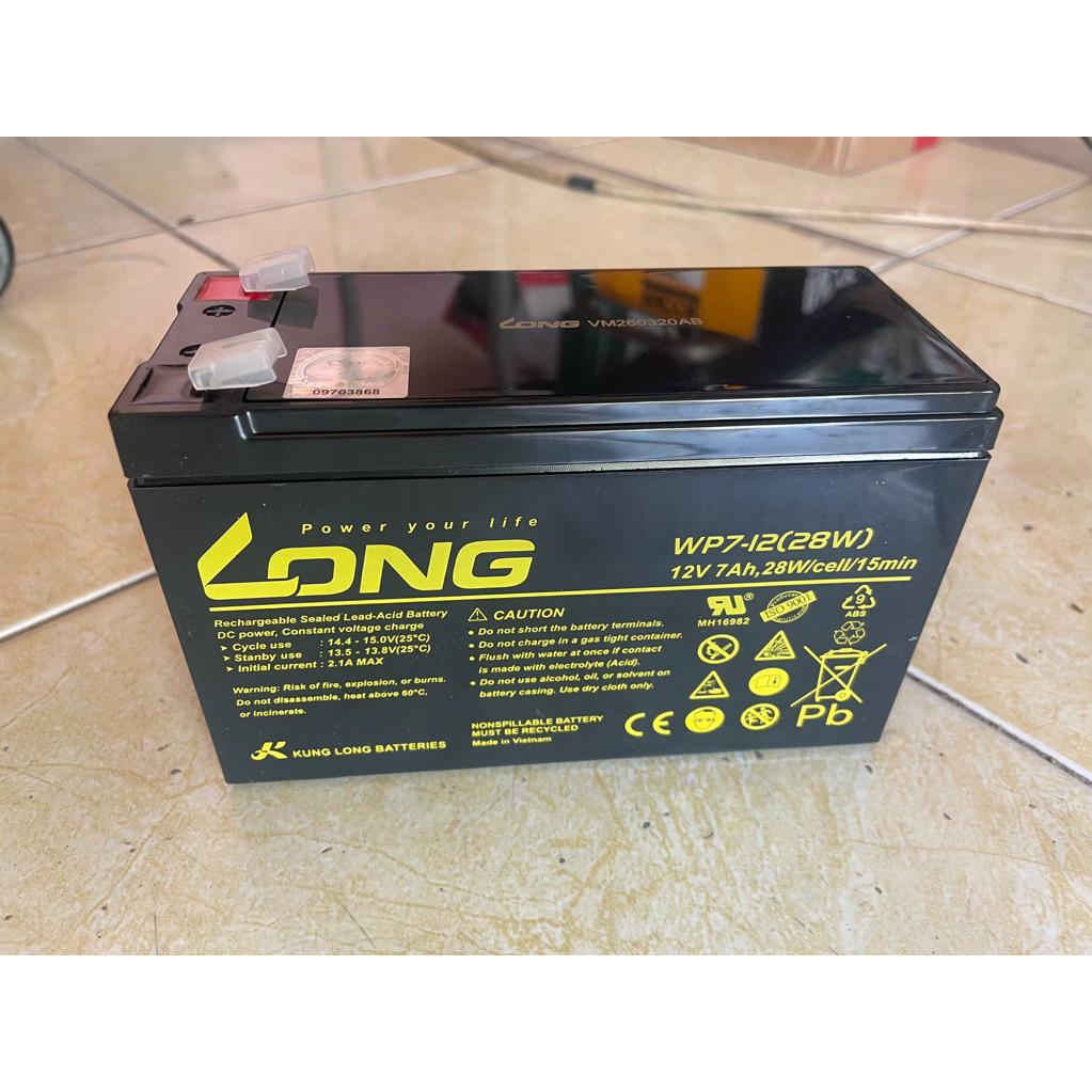 Aki SWAN Sprayer Elektrik Swan WP7-12 28W Battery Original Swan LONG(KUNG LONG)12V-7AH