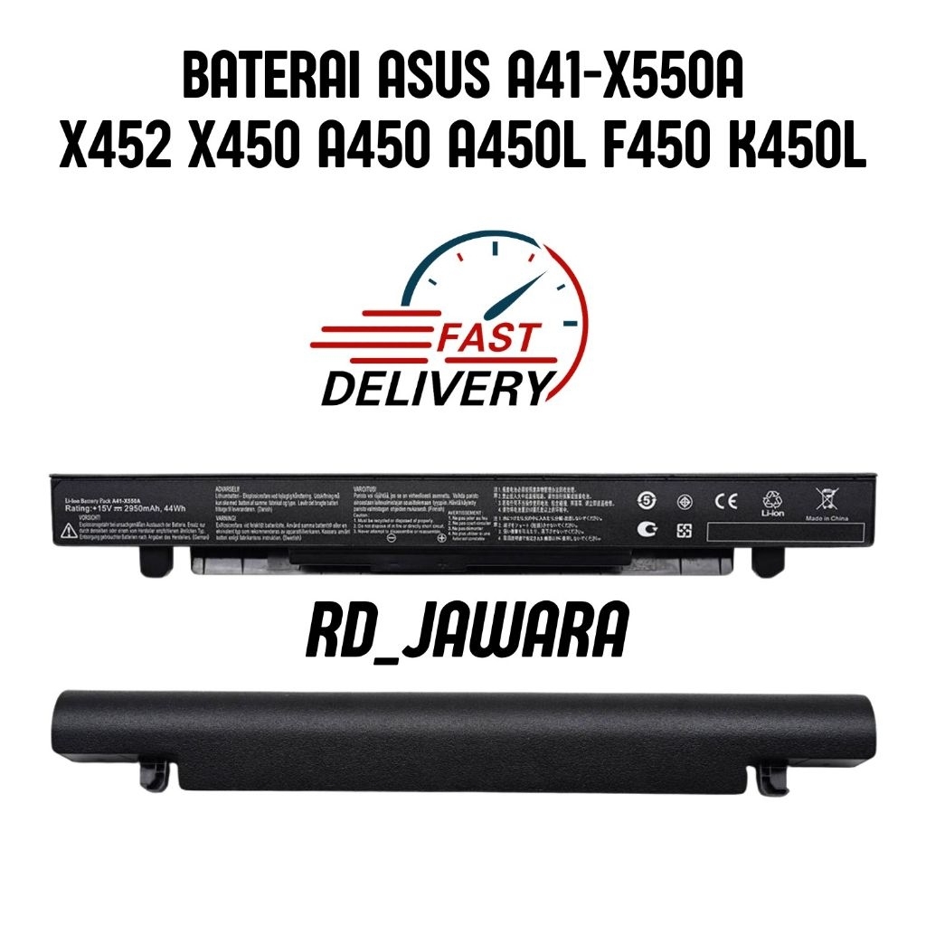 BATERAI LAPTOP ASUS X452 X452E X450 X450C X450E X450L X450V X450VC X450VE X450VP A450 A450C A450CA X