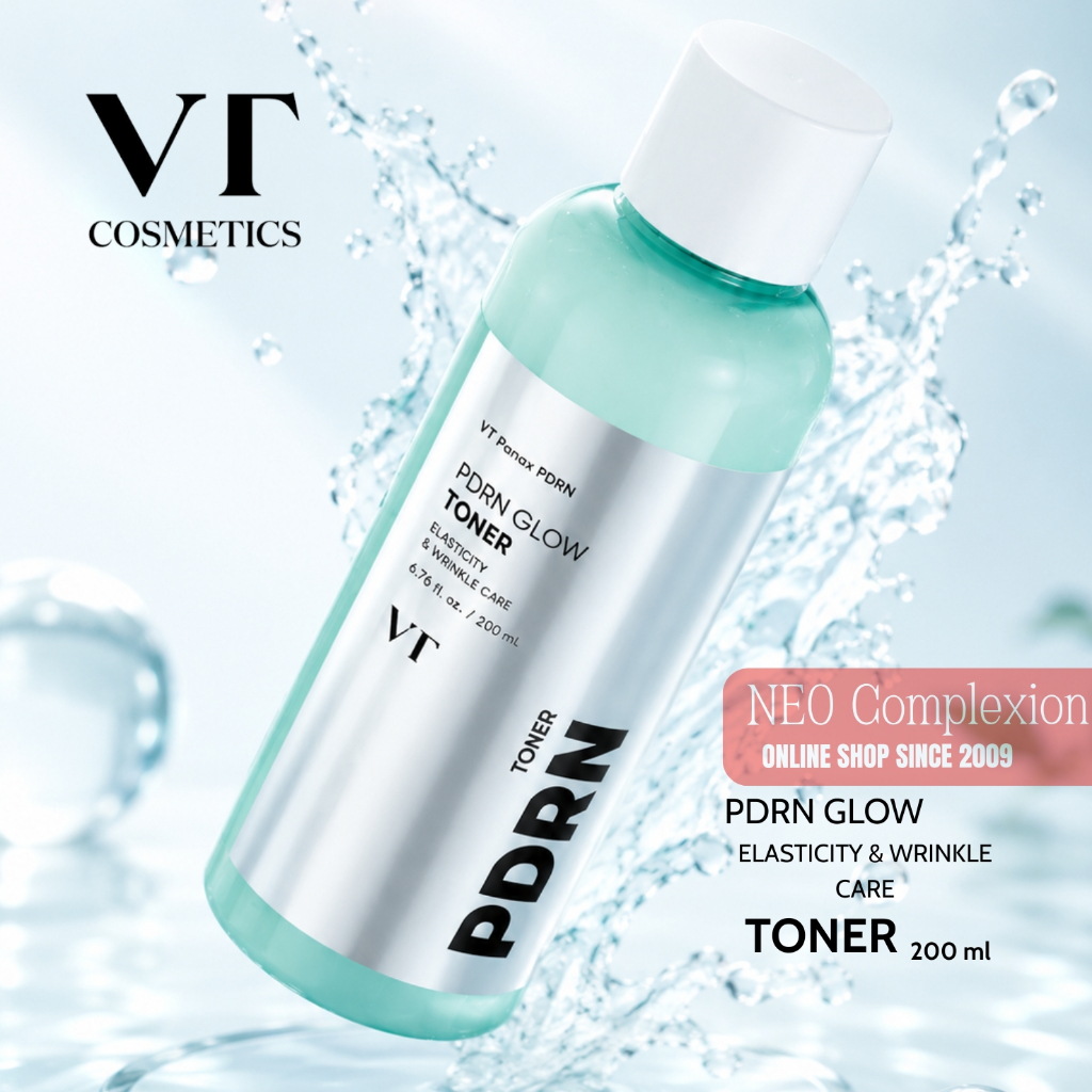 VT Cosmetics PDRN Glow Toner 200ml VT Panax PDRN Elasticity & Wrinkle Care