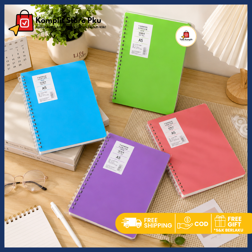 Komplit - Notebook Spiral A5 Wengu B10111/Buku Tulis Lucu/Notebook Spiral/Notebook A5/