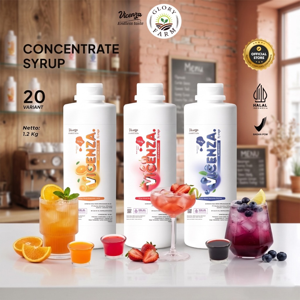 Vicenza Sirup Minuman Concentrate Rasa All Varian 1,2kg