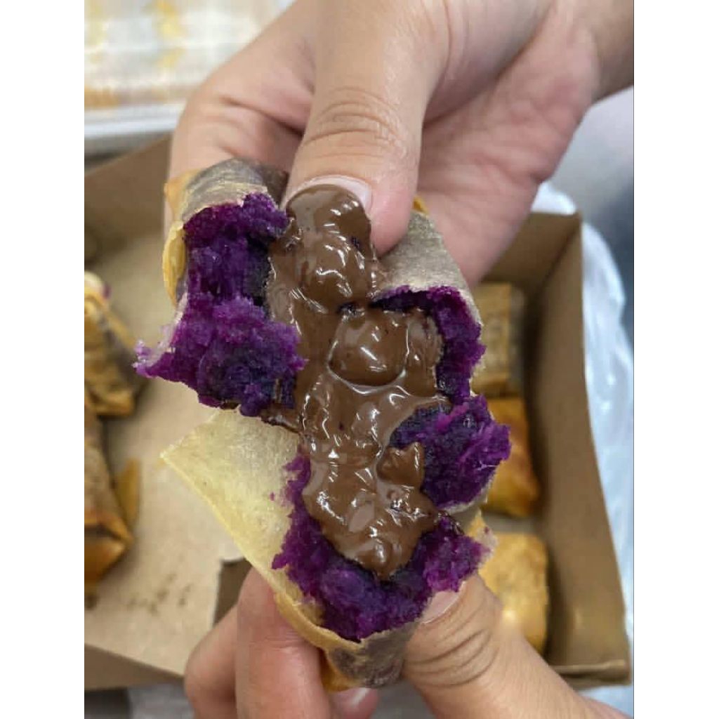 Lumpia Ubi Ungu Coklat Lumer